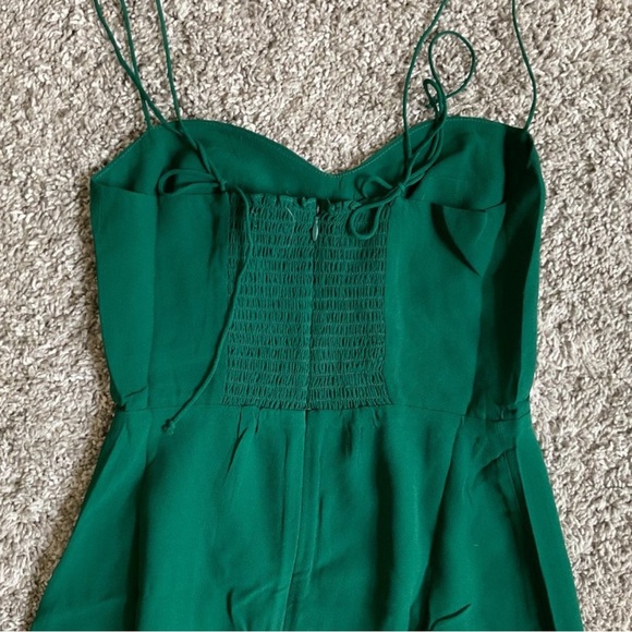 Reformation Juliette Dress in Emerald Green - Picture 7 of 9